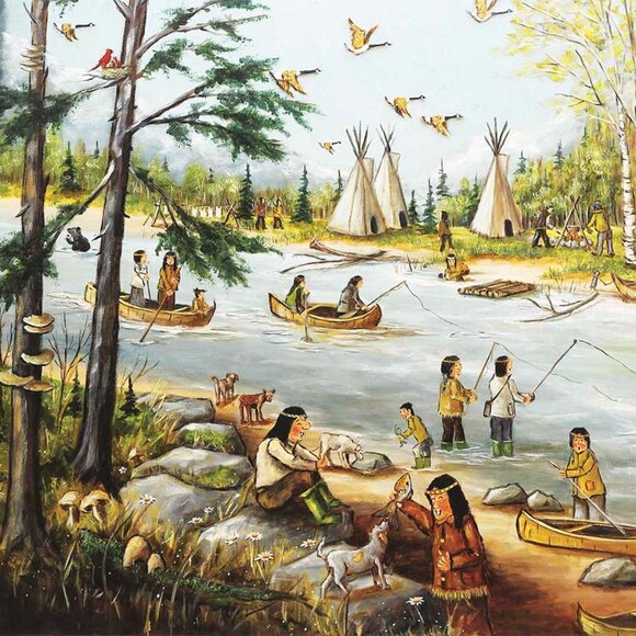 New sealed Trefl 1000pcs Adult Puzzle -He's Laughing Canadian First Nation - Picture 2 of 16